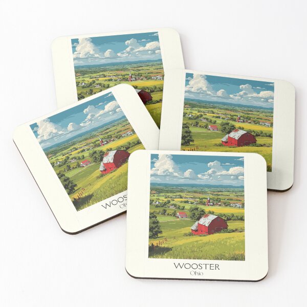 Item preview, Wooster Ohio Vintage Travel Art | Rural Ohio Farmland Scenery designed and sold by TuncGK.
