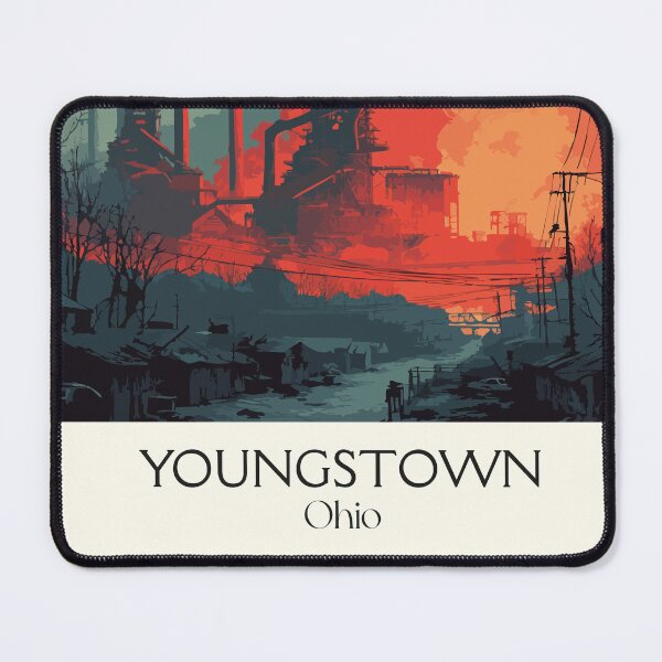Item preview, Youngstown Ohio Vintage Travel Art | Steel Valley Industrial Heritage designed and sold by TuncGK.