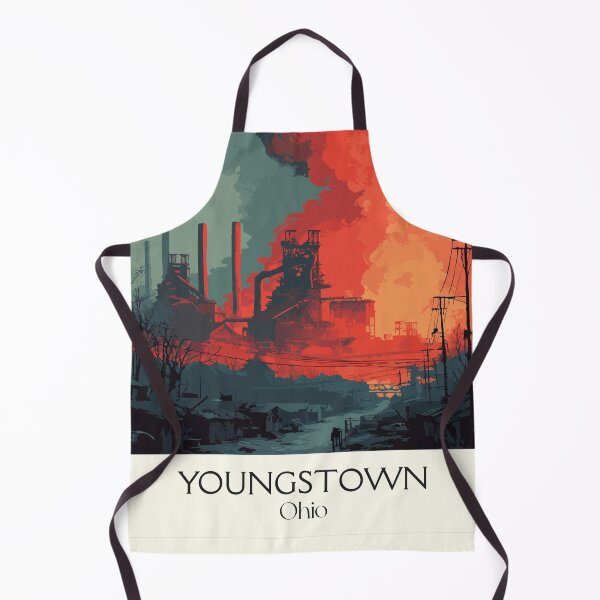 Item preview, Youngstown Ohio Vintage Travel Art | Steel Valley Industrial Heritage designed and sold by TuncGK.