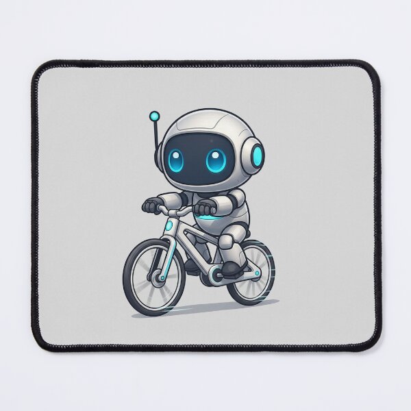 Item preview, Cute Futuristic Robot Illustration Riding a Bicycle designed and sold by henamy.