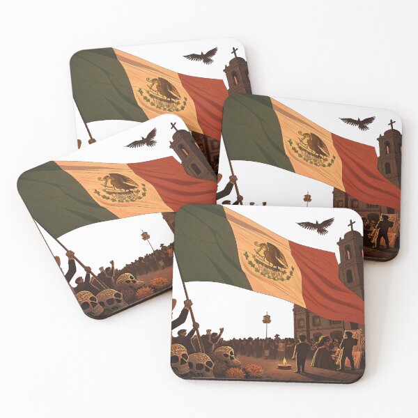 Item preview, Square with crowd with Mexico flag designed and sold by Yas-ko.
