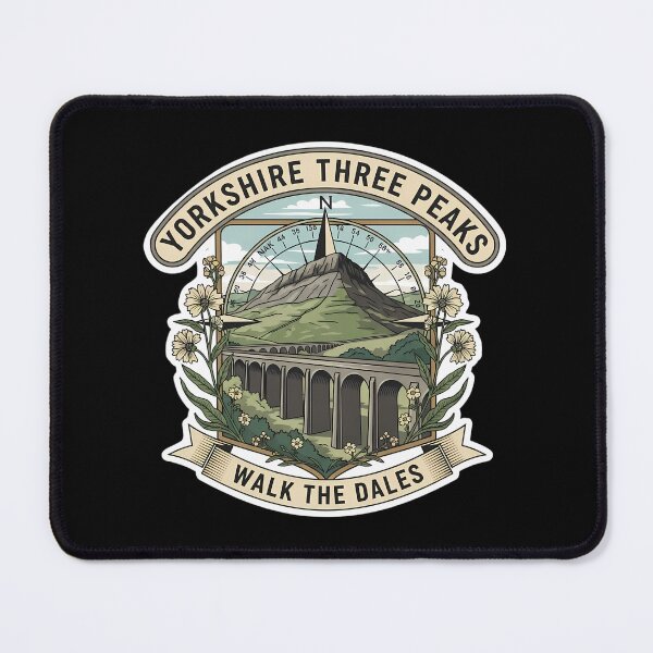 Item preview, Walk the Dales: Yorkshire Three Peaks Hiking Emblem designed and sold by Digital Dreams Arts.