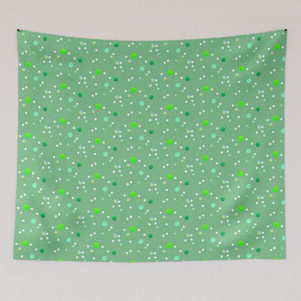 Item preview, Pale green colorful dotty pattern | faded green multicolor dots designed and sold by lausn.