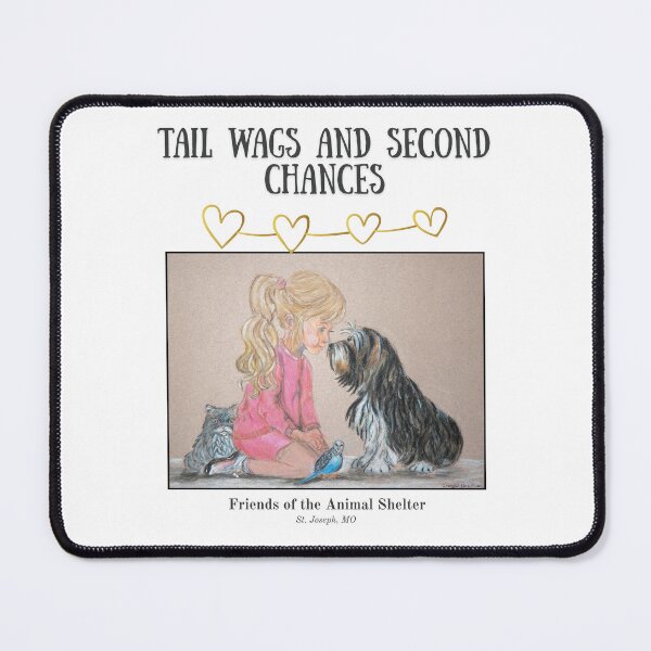 Item preview, Girl with a dog, cat, and parakeet  designed and sold by FOTAS.
