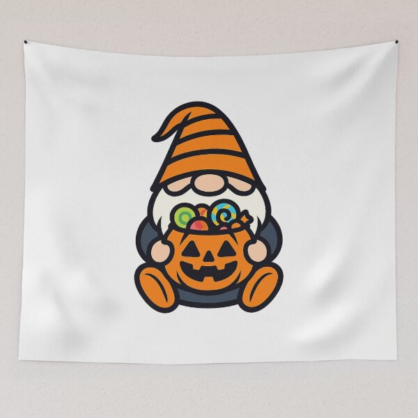 Item preview, Gnome Holding Pumpkin Candy Bucket T-Shirt – Trick or Treat Halloween Design designed and sold by PrintCreations9.