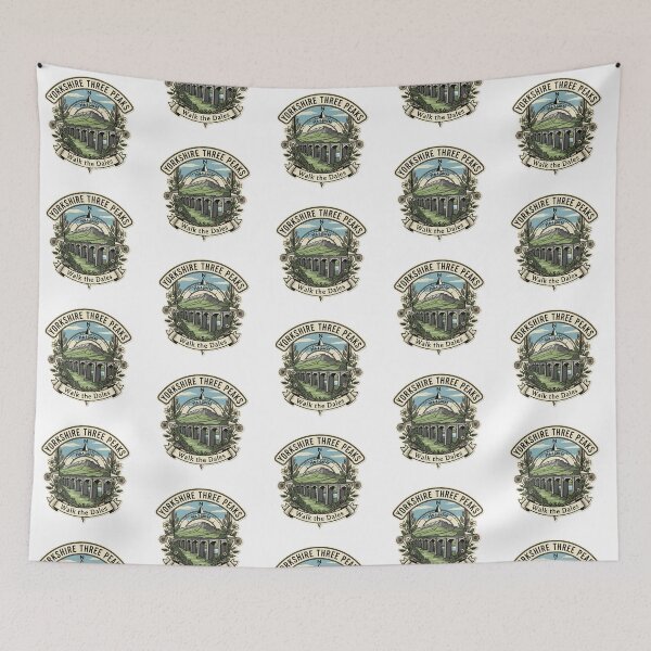 Item preview, The Yorkshire Three Peaks: A Vintage Hiker's Challenge Emblem designed and sold by Digital Dreams Arts.