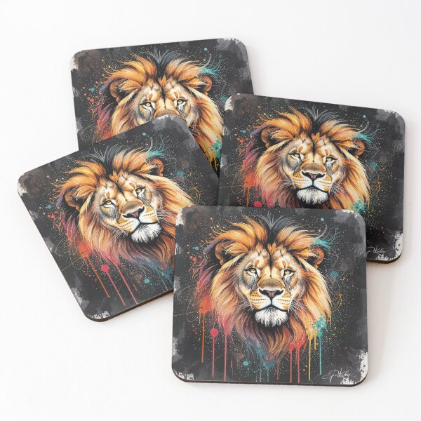 Item preview, Lion in watercolour designed and sold by ArtRatNina.