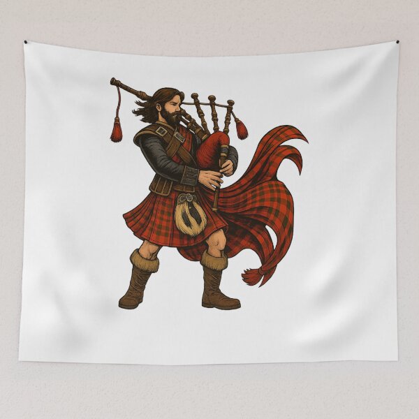 Item preview, Highland Spirit – Scottish Bagpiper Warrior Art designed and sold by CelticSoulShop.