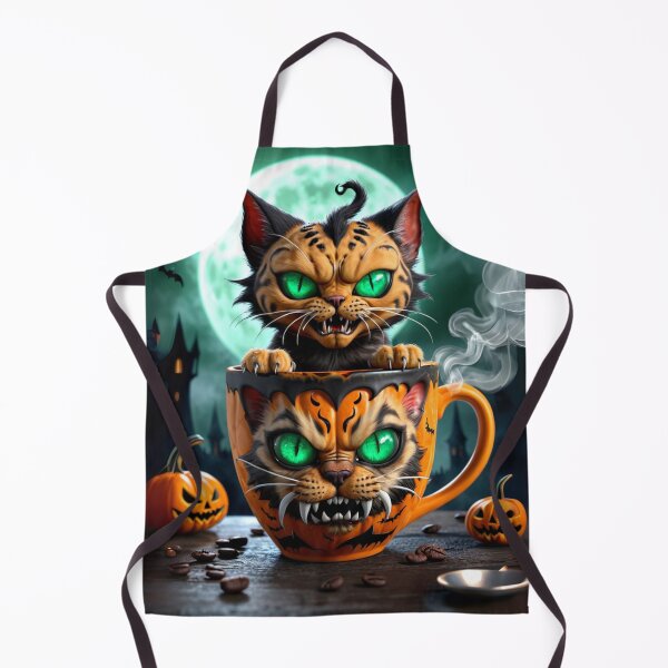 Item preview, Creepy Cute Caffeine Fiend - Halloween Monster Cat Mug designed and sold by CamillaCreation.