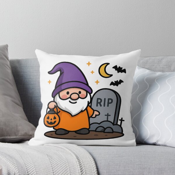 Item preview, Gnome in Graveyard T-Shirt – Cute Spooky Halloween Design designed and sold by PrintCreations9.