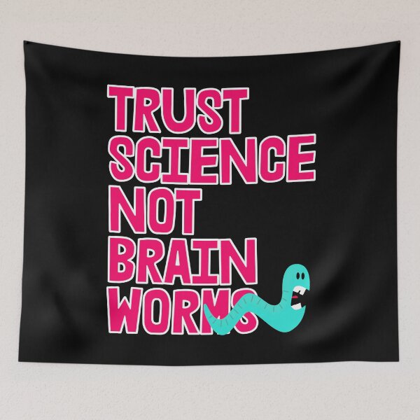 Item preview, TRUST SCIENCE Not Brain Worms - Featuring Scaredy Worm designed and sold by Thelittlelord.