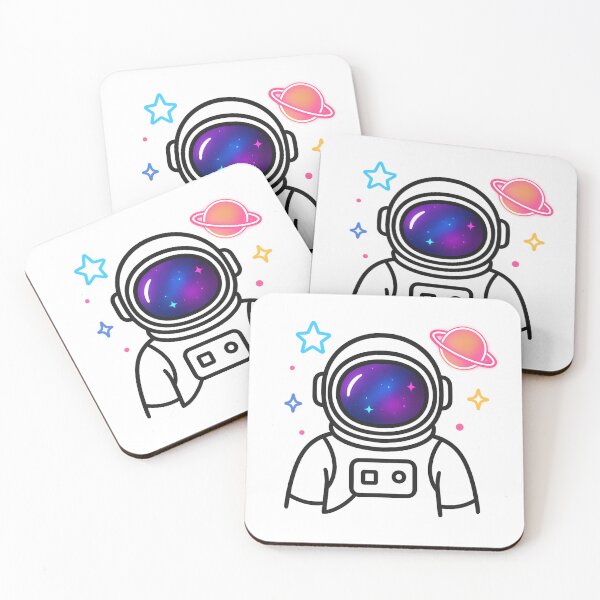 Item preview, Astronaut in Space – Minimal Cartoon Design designed and sold by M3m3ck4r.