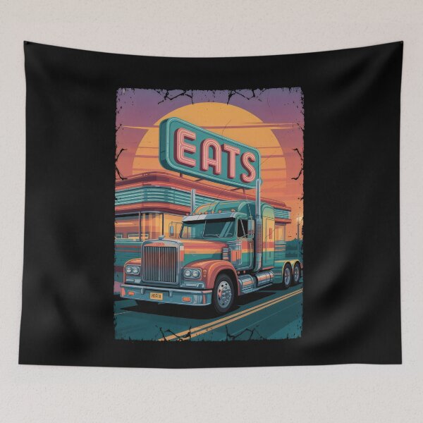 Item preview, A Trucker’s Home Is a Truck Stop. designed and sold by yoyola999.