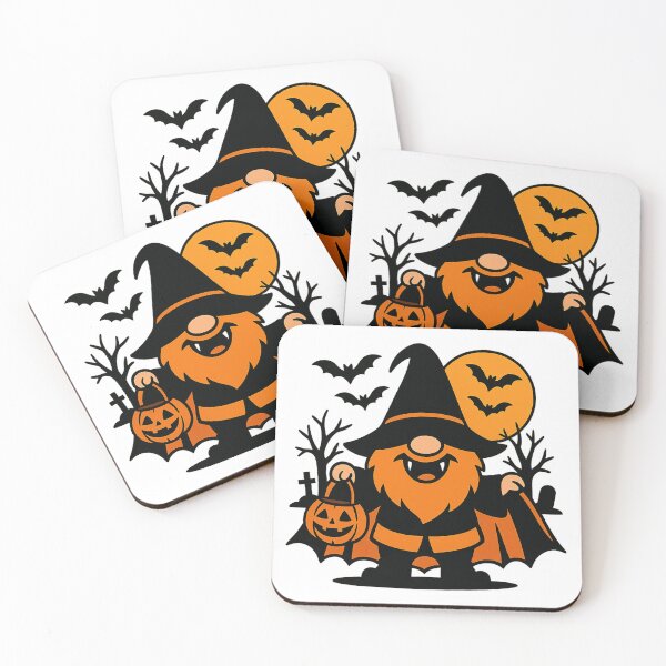 Item preview, Halloween Gnome with Cloak and Bats T-Shirt – Spooky Cute Design designed and sold by PrintCreations9.
