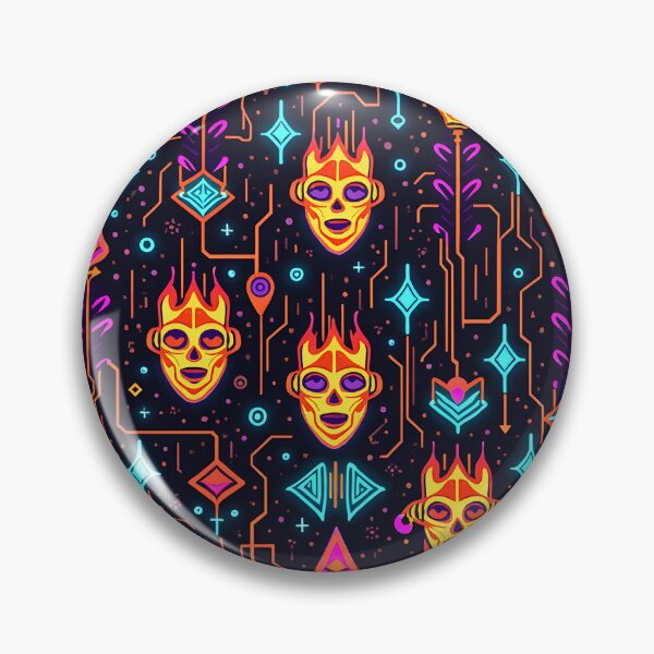 Item preview, Neon Tribal Masks and Geometric Patterns designed and sold by MondeMade.
