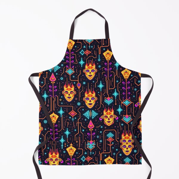 Item preview, Neon Tribal Masks and Geometric Patterns designed and sold by MondeMade.