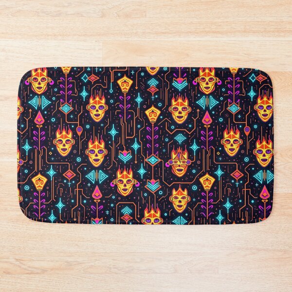 Item preview, Neon Tribal Masks and Geometric Patterns designed and sold by MondeMade.
