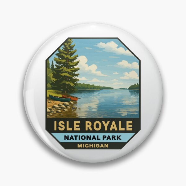 Item preview, Isle Royale National Park Retro Wilderness Sticker designed and sold by Ismeal Von.