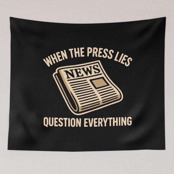 Item preview, Question Media Lies Political Satire Protest Resist Critical Thinking designed and sold by w1ckerman.