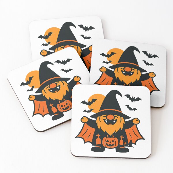 Item preview, Halloween Gnome with Cloak and Bats T-Shirt – Spooky Cute Design designed and sold by PrintCreations9.