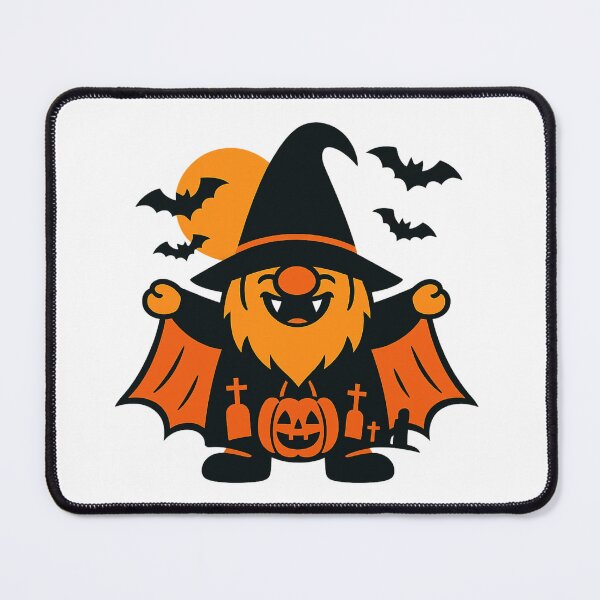 Item preview, Halloween Gnome with Cloak and Bats T-Shirt – Spooky Cute Design designed and sold by PrintCreations9.