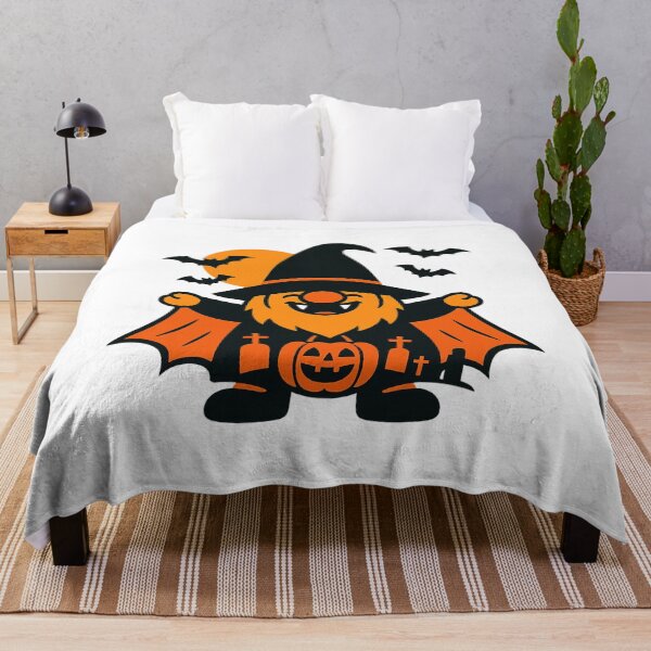 Item preview, Halloween Gnome with Cloak and Bats T-Shirt – Spooky Cute Design designed and sold by PrintCreations9.