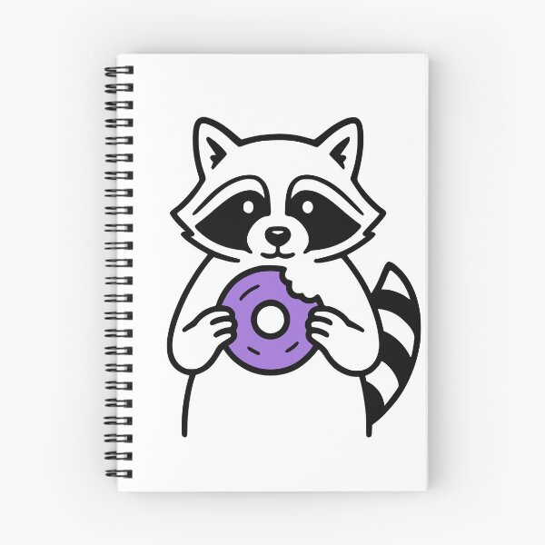 Item preview, Cute raccoon with donut – Kawaii design designed and sold by nkhookysun.