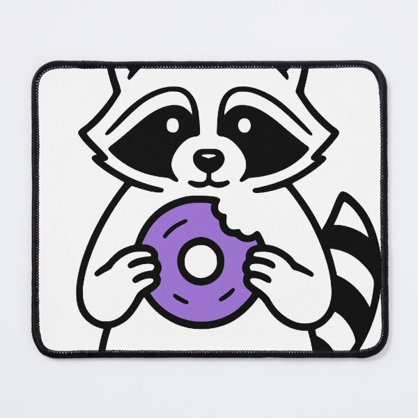 Item preview, Cute raccoon with donut – Kawaii design designed and sold by nkhookysun.