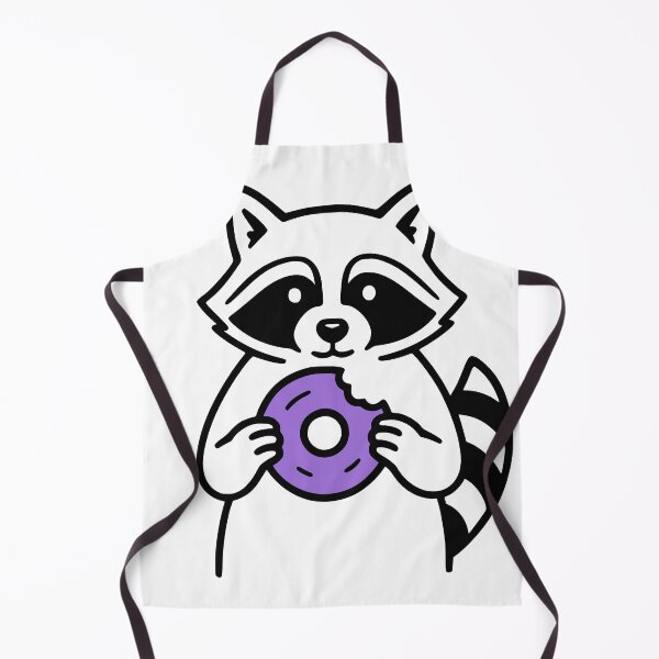 Item preview, Cute raccoon with donut – Kawaii design designed and sold by nkhookysun.