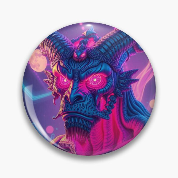 Item preview, Neon Mythos & Horned Elegance – Fantasy Art with Glow, Character & Cosmic Depth designed and sold by FotoworldEdel.