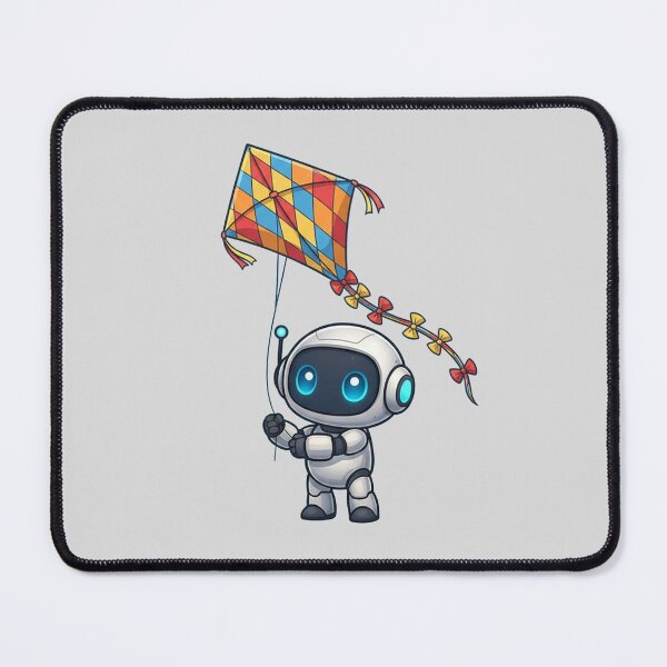 Item preview, Cute Futuristic Robot Illustration Flying a Kite designed and sold by henamy.