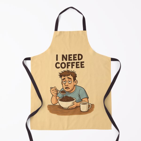 Item preview, I Need Coffee – Funny Cartoon Morning Struggle designed and sold by EfraimFunArt.