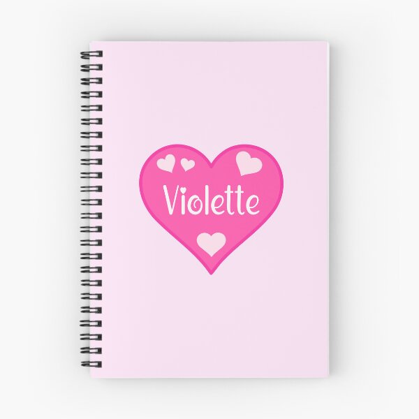Item preview, Violette Name Pink Heart  designed and sold by Jeallan Designs.