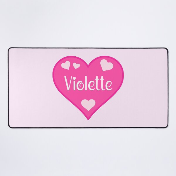 Item preview, Violette Name Pink Heart designed and sold by Jeallan Designs.