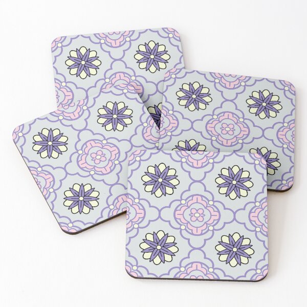 Item preview, Soft-Hued Floral & Quatrefoil Seamless Pattern designed and sold by DesignByNui.
