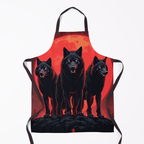 Item preview, Three wolves with glowing eyes and bared fangs. designed and sold by NoiseWear.