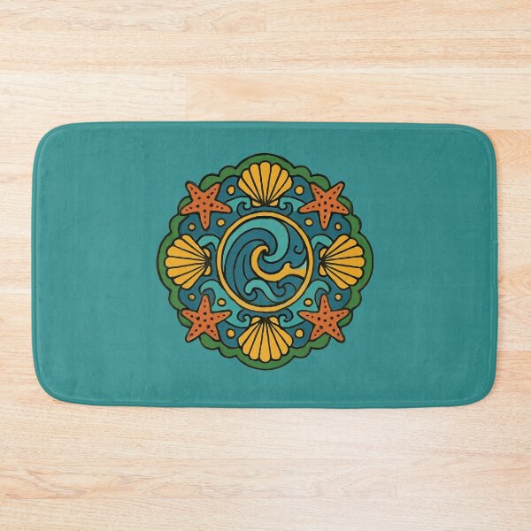 Item preview, Oceana Mandala Ocean Inspired Blue Wave Geometry Design Art designed and sold by FrictionMaxxing.
