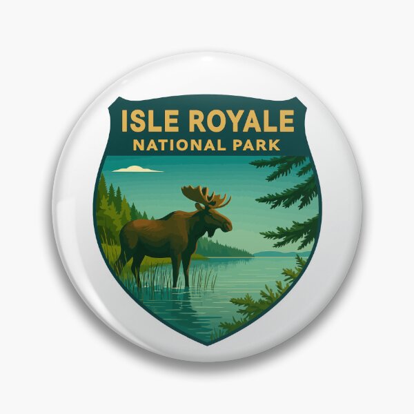 Item preview, Isle Royale National Park Retro Wilderness Sticker designed and sold by Ismeal Von.