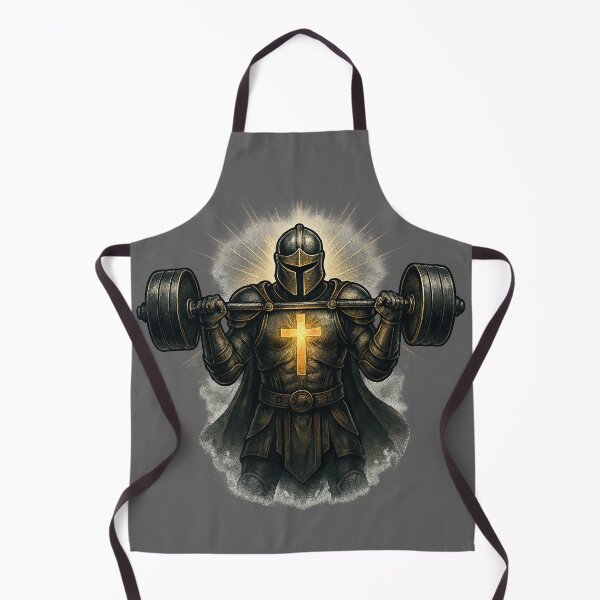 Item preview, Christian Knight Barbell Cross – Strength & Faith designed and sold by JaelTees.