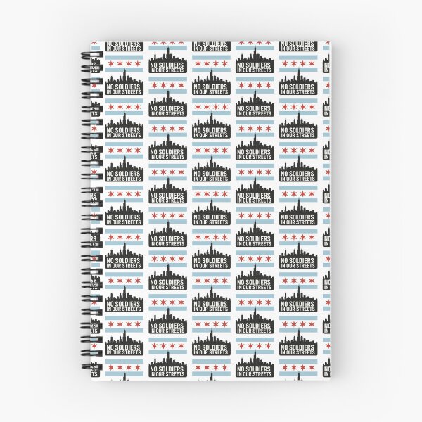 Item preview, No Soldiers In Our Streets Chicago Flag Skyline  designed and sold by The Junto Shop.