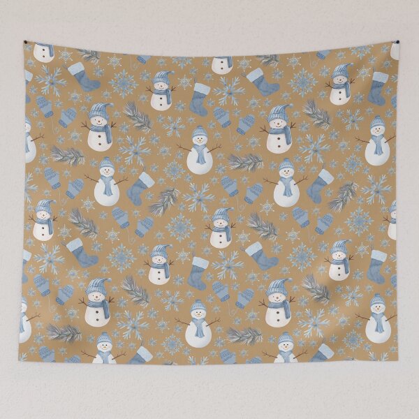 Item preview, Cozy Blue Winter on Wood Brown  designed and sold by KSimpson838.