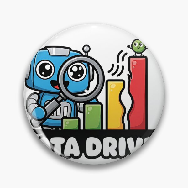 Item preview, Data Driven Fun: Chibi Robot & Happy Data Logo designed and sold by Sitred123.