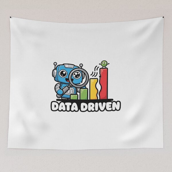 Item preview, Data Driven Fun: Chibi Robot & Happy Data Logo designed and sold by Sitred123.