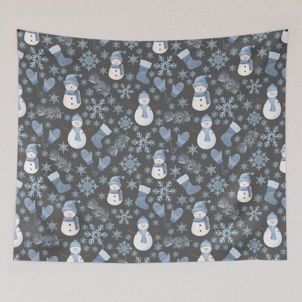 Item preview, Cozy Blue Winter on Dark Gray designed and sold by KSimpson838.