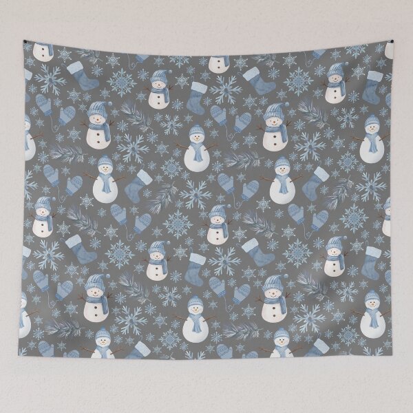 Item preview, Cozy Blue Winter on Battleship Gray designed and sold by KSimpson838.