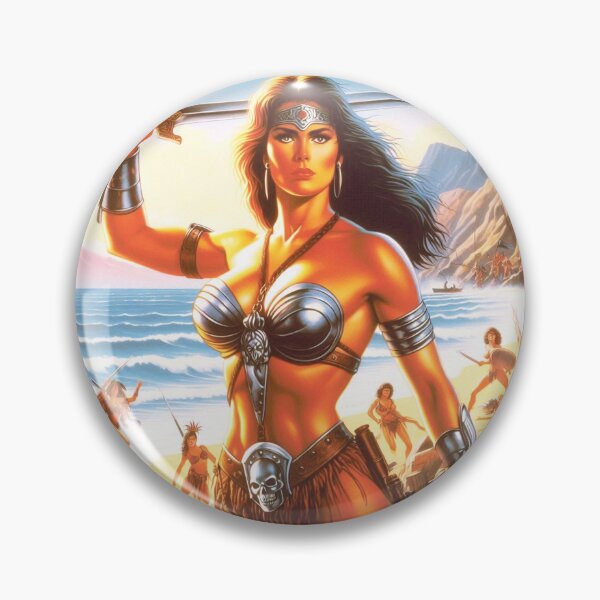 Item preview, Retro Warrior Woman designed and sold by PulpVintage.