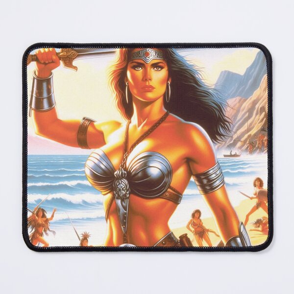 Item preview, Retro Warrior Woman designed and sold by PulpVintage.