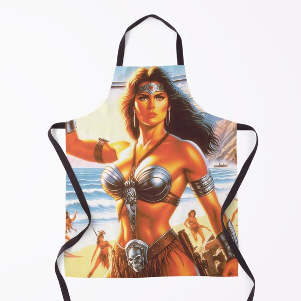 Item preview, Retro Warrior Woman designed and sold by PulpVintage.