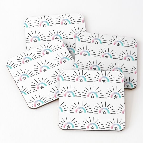 Item preview, Mystical Star Sunlight Watercolor Pattern designed and sold by Farissa Designs.