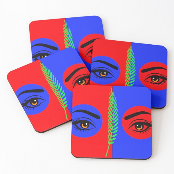 Item preview, Woman's gaze - Colorful contrast with tropical leaf designed and sold by AD-Digital-Art.